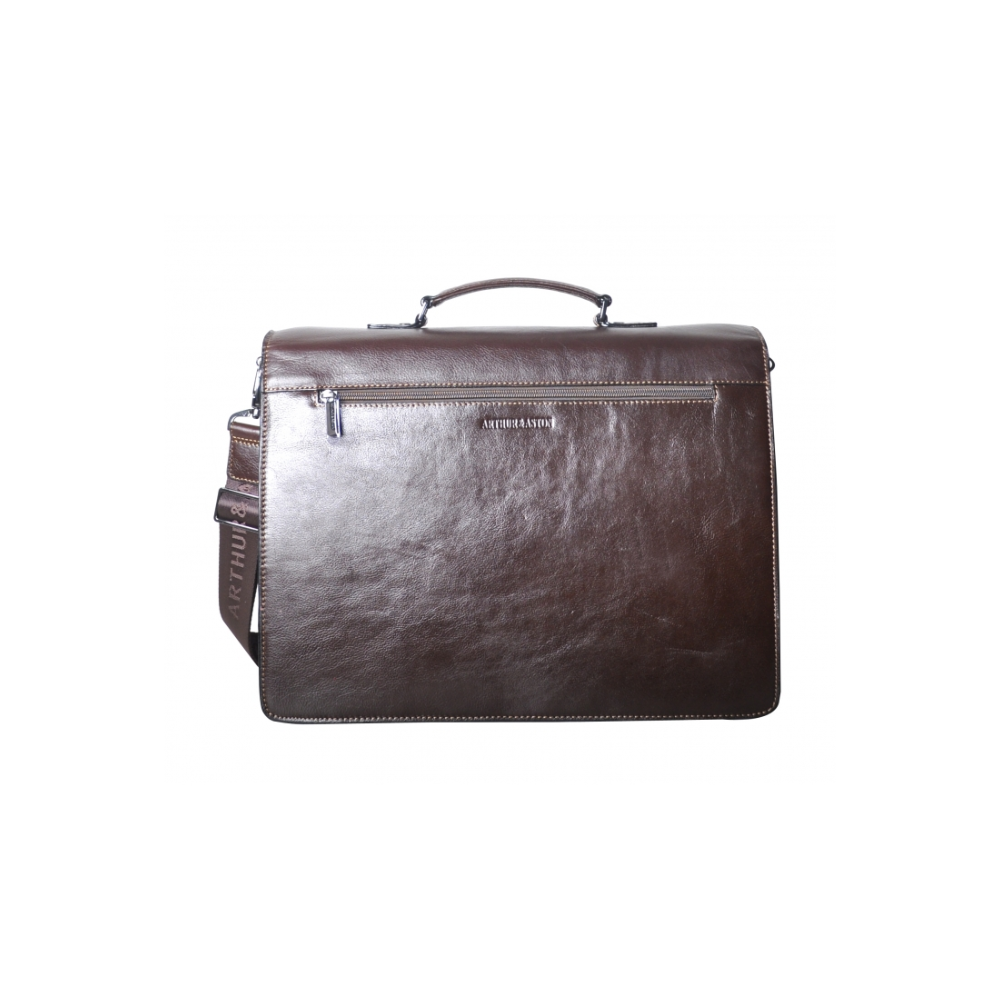 Serviette Georges Moka-Maroquinerie-Maroquinerie Fortunas-Mouscron