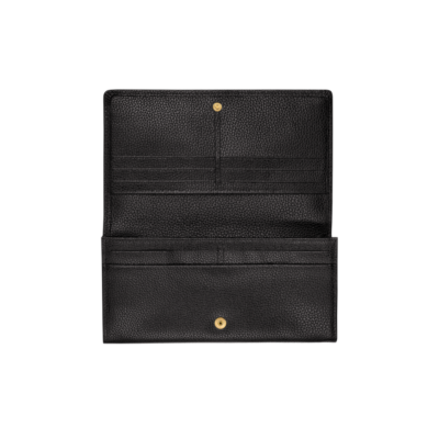 Le Foulonné Portefeuille Rabat Noir-Longchamp-Petite Maroquinerie-Maroquinerie Fortunas-Mouscron