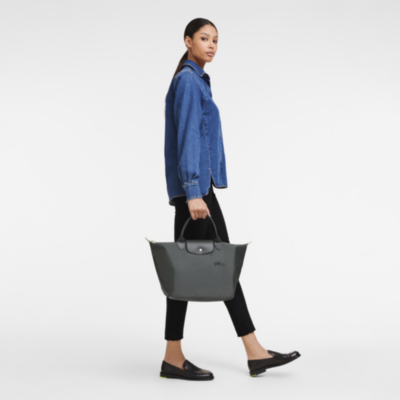 Pliage Green Handle M Graphite-Longchamp-Sac-Maroquinerie Fortunas-Mouscron