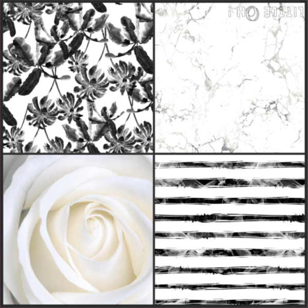 Foulard Black & White-Little Oh!-Accessoires de mode-Maroquinerie Fortunas-Mouscron