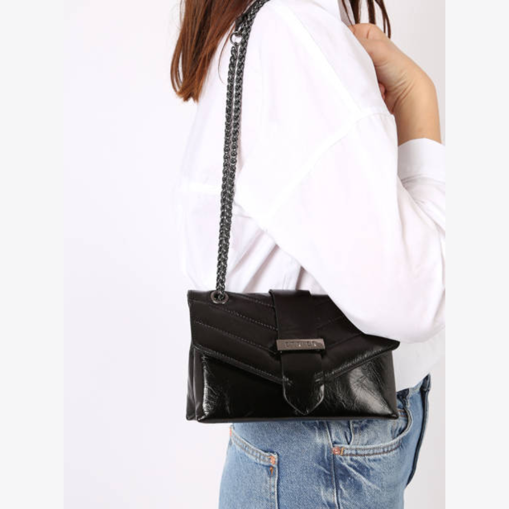 Jana S Crossbody Noir-Etrier-Sac-Maroquinerie Fortunas-Mouscron