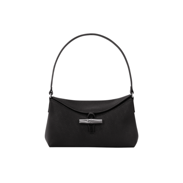 Roseau Shoulder Noir-Longchamp-Sac-Maroquinerie Fortunas-Mouscron