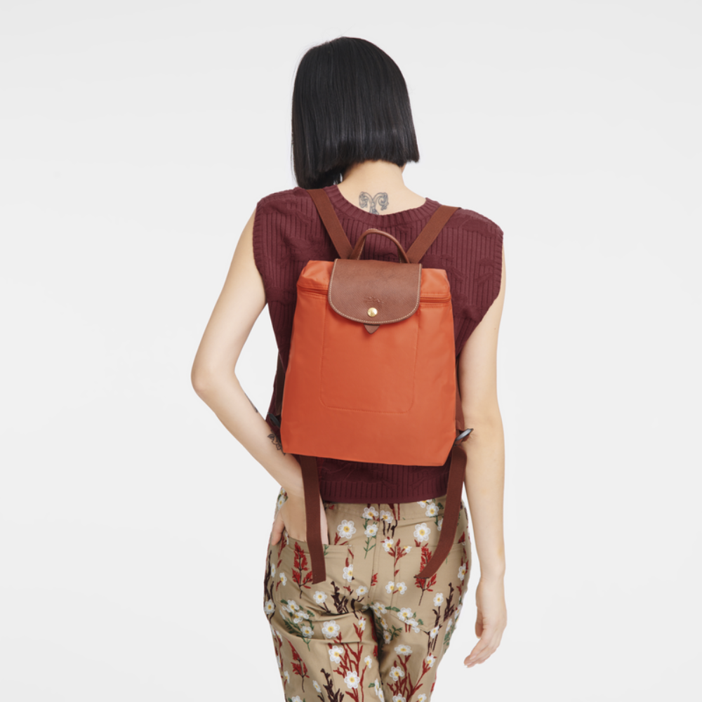 Pliage Backpack Orange-Longchamp-Sac-Maroquinerie Fortunas-Mouscron