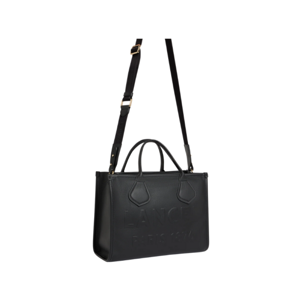 Tote Medium Black-Lancel-Sac-Maroquinerie Fortunas-Mouscron