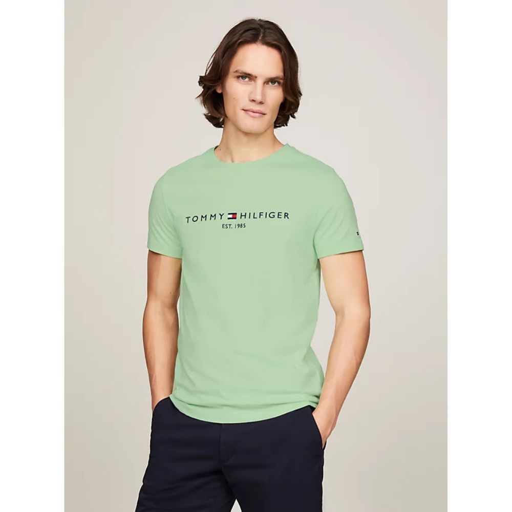 Tee-Shirt Logo Mint-Tommy Hilfiger-Vêtements-Maroquinerie Fortunas-Mouscron