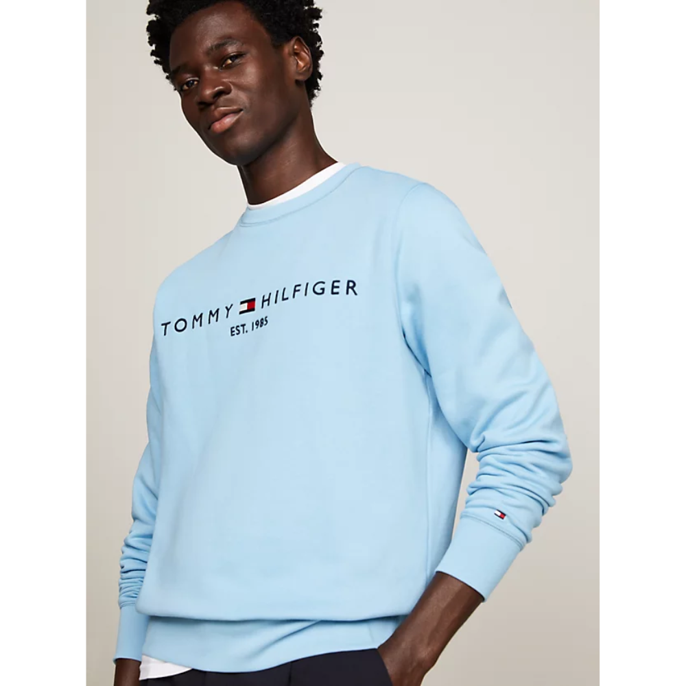 Sweat Logo Blue-Tommy Hilfiger-Vêtements-Maroquinerie Fortunas-Mouscron