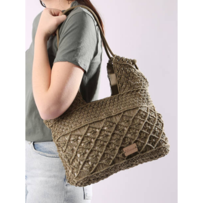 Tanaisie Shoulder Kaki-Woomen-Sac-Maroquinerie Fortunas-Mouscron