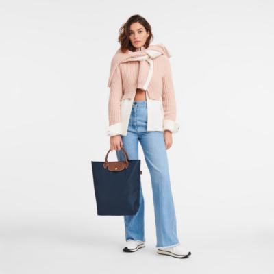 Pliage Cabas Bleu-Longchamp-Sac-Maroquinerie Fortunas-Mouscron