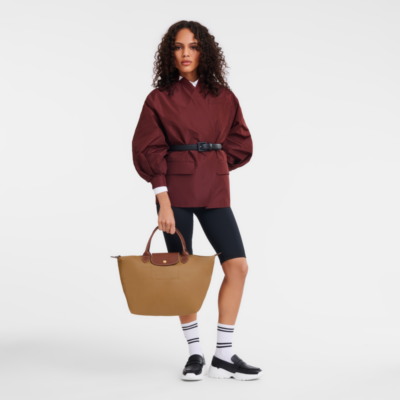 Pliage Handle M Chamois-Longchamp-Sac-Maroquinerie Fortunas-Mouscron