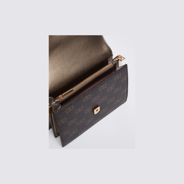 Flap Logo Mocha-Liu-Jo-Sac-Maroquinerie Fortunas-Mouscron