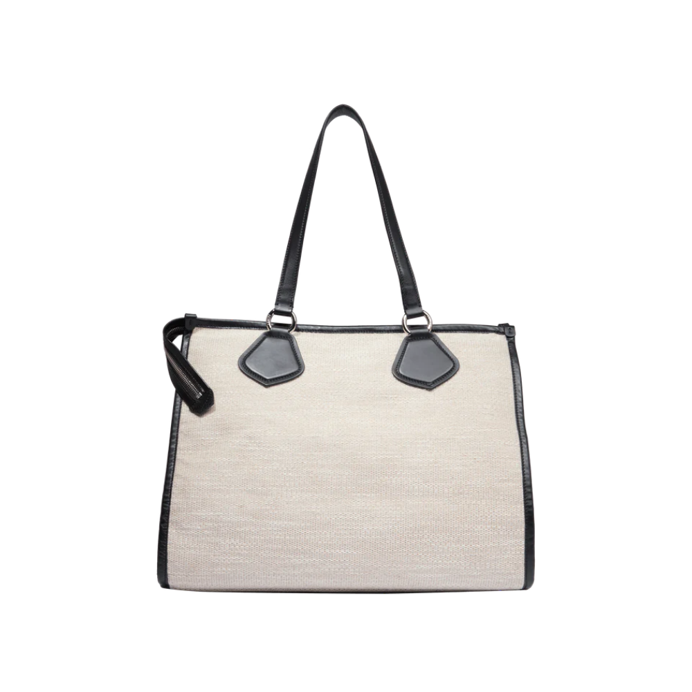 Tote L Natural Black-Lancel-Sac-Maroquinerie Fortunas-Mouscron Tote L Natural Black-Lancel-Sac-Maroquinerie Fortunas-Mouscron