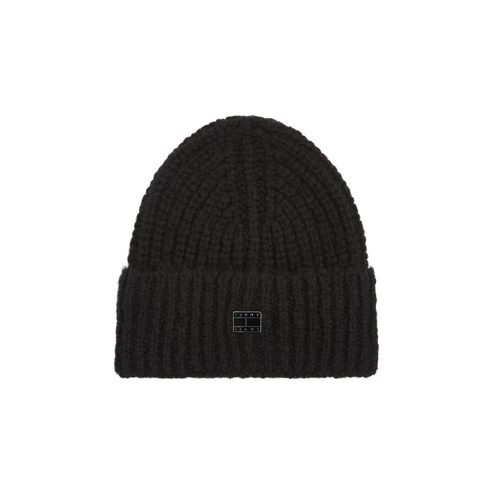 Bonnet Bold Black-Tommy Hilfiger-Accessoires de mode.-Maroquinerie Fortunas-Mouscron