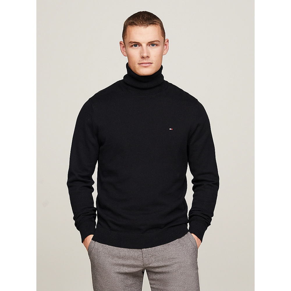 Pull Col Black-Tommy Hilfiger-Vêtements & Co.-Maroquinerie Fortunas-Mouscron