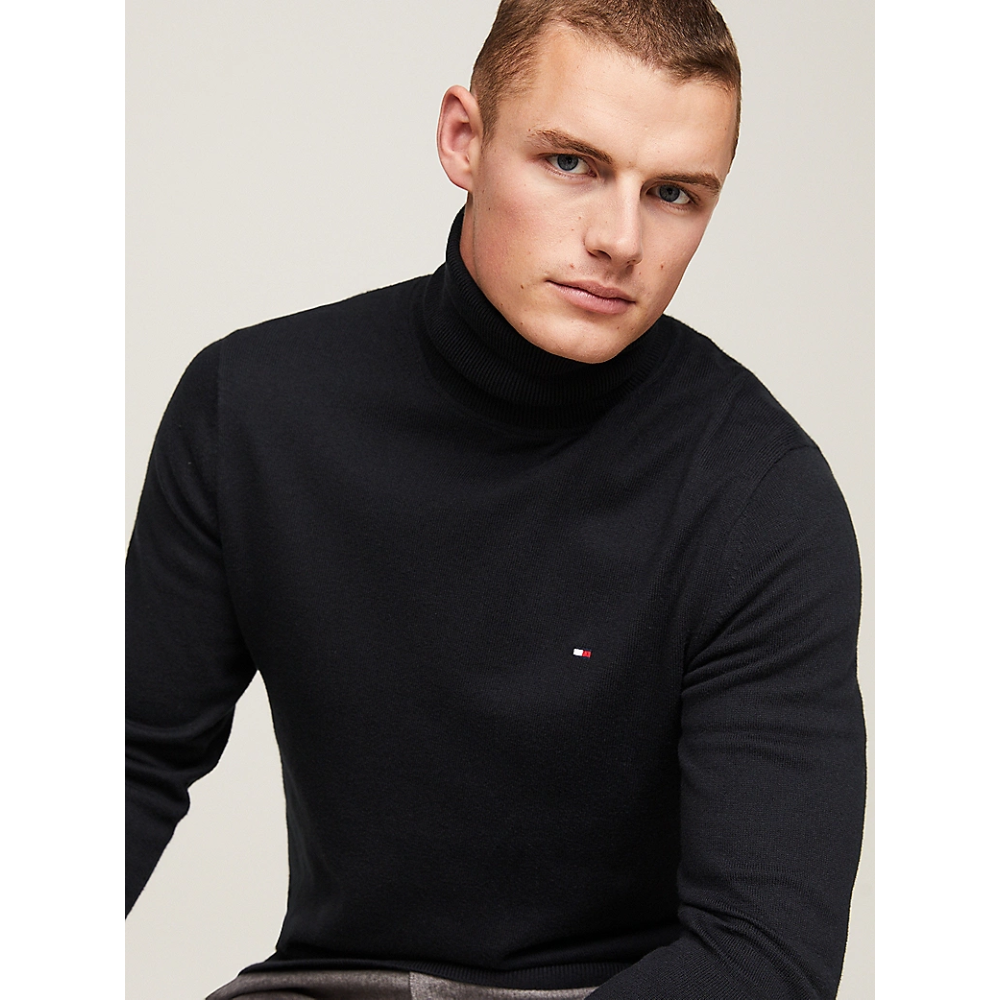 Pull Col Black-Tommy Hilfiger-Vêtements & Co.-Maroquinerie Fortunas-Mouscron