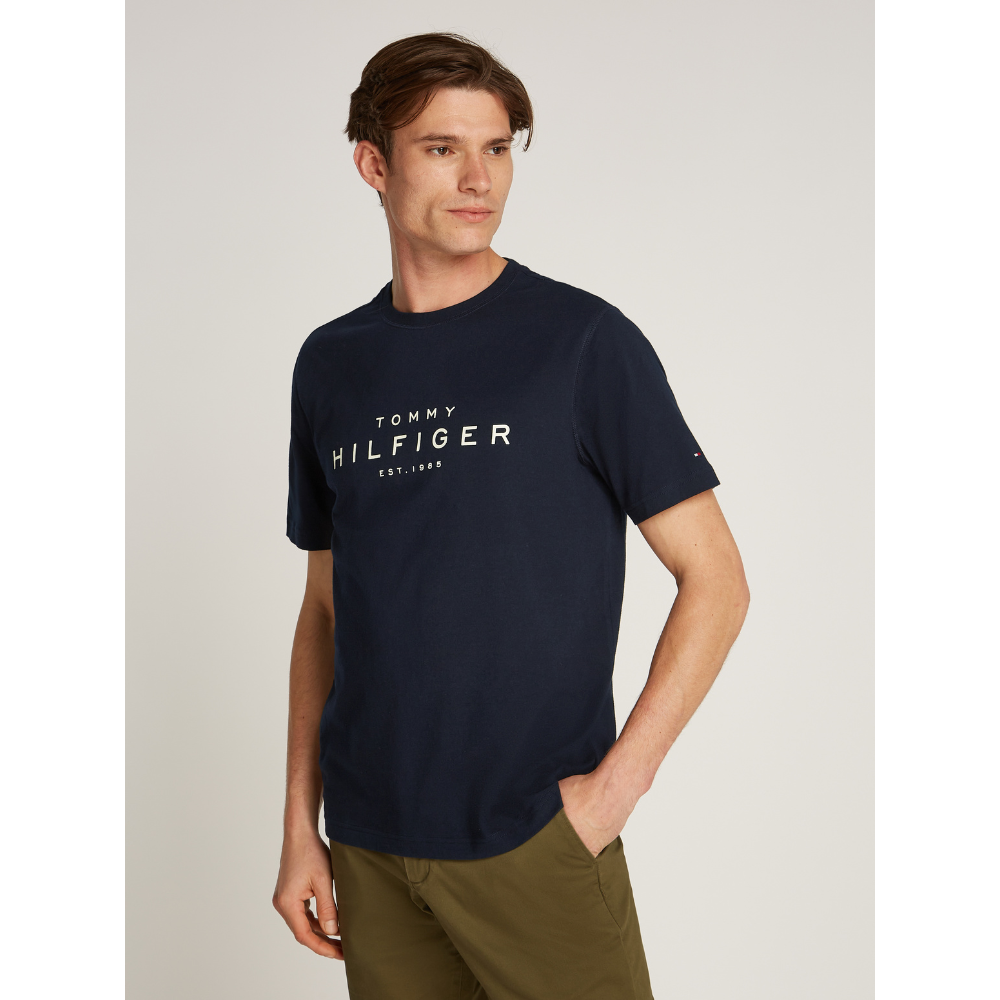 Tee-shirt Navy-Tommy Hilfiger-Vêtements & Co.-Maroquinerie Fortunas-Mouscron