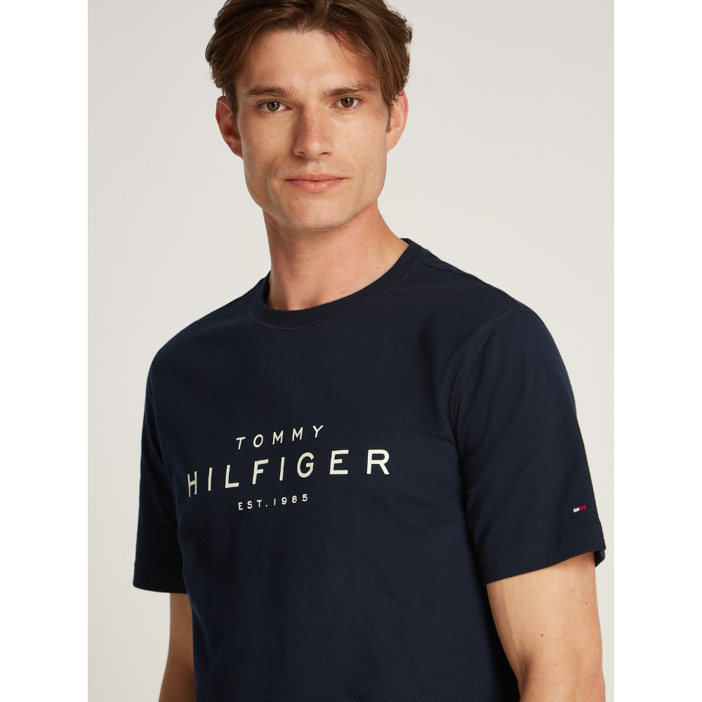 Tee-shirt Navy-Tommy Hilfiger-Vêtements & Co.-Maroquinerie Fortunas-Mouscron