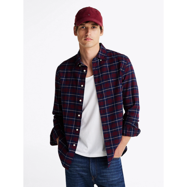 Chemise Check Red-Tommy Hilfiger-Vêtements & Co.-Maroquinerie Fortunas-Mouscron