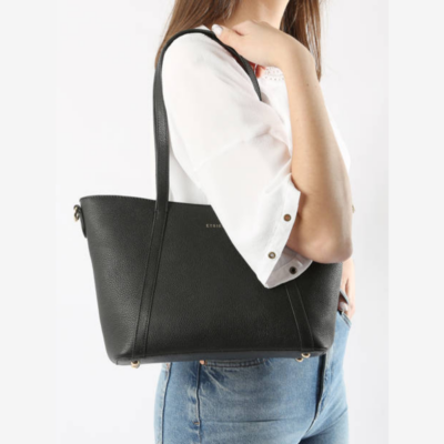 Tradition Shoulder Noir-Etrier-Sacs-Maroquinerie Fortunas-Mouscron