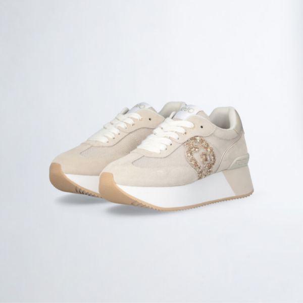 Sneakers Dreamy Beige-Liu-Jo-Baskets-Maroquinerie Fortunas-Mouscron