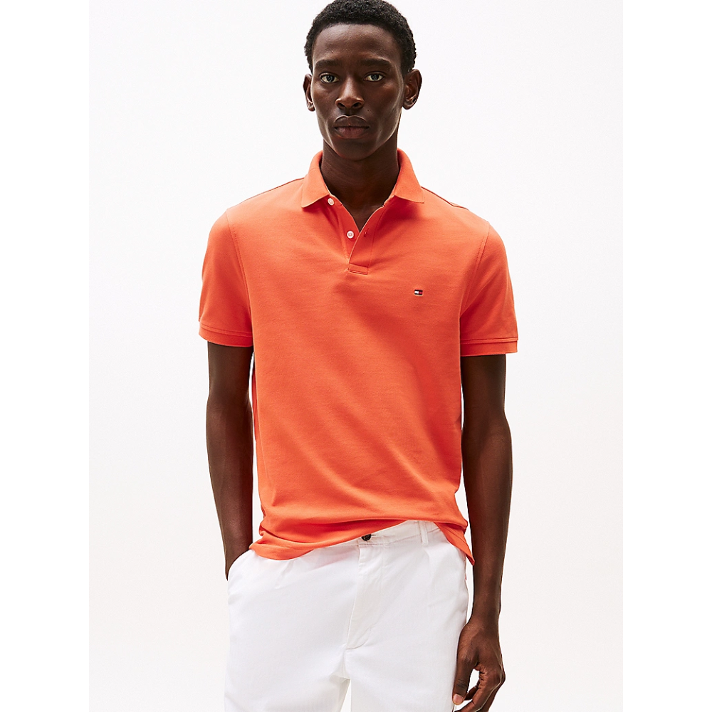 Polo Orange-Tommy Hilfiger-Vêtements & Co.-Maroquinerie Fortunas-Mouscron