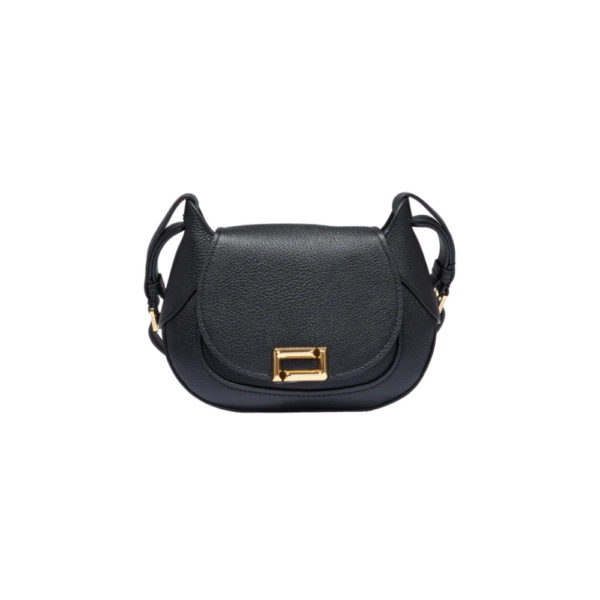 Paulette Besace Black-Lancel-Sacs-Maroquinerie Fortunas-Mouscron