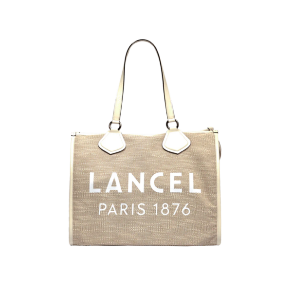 Tote L Natural White-Lancel-Sacs-Maroquinerie Fortunas-Mouscron