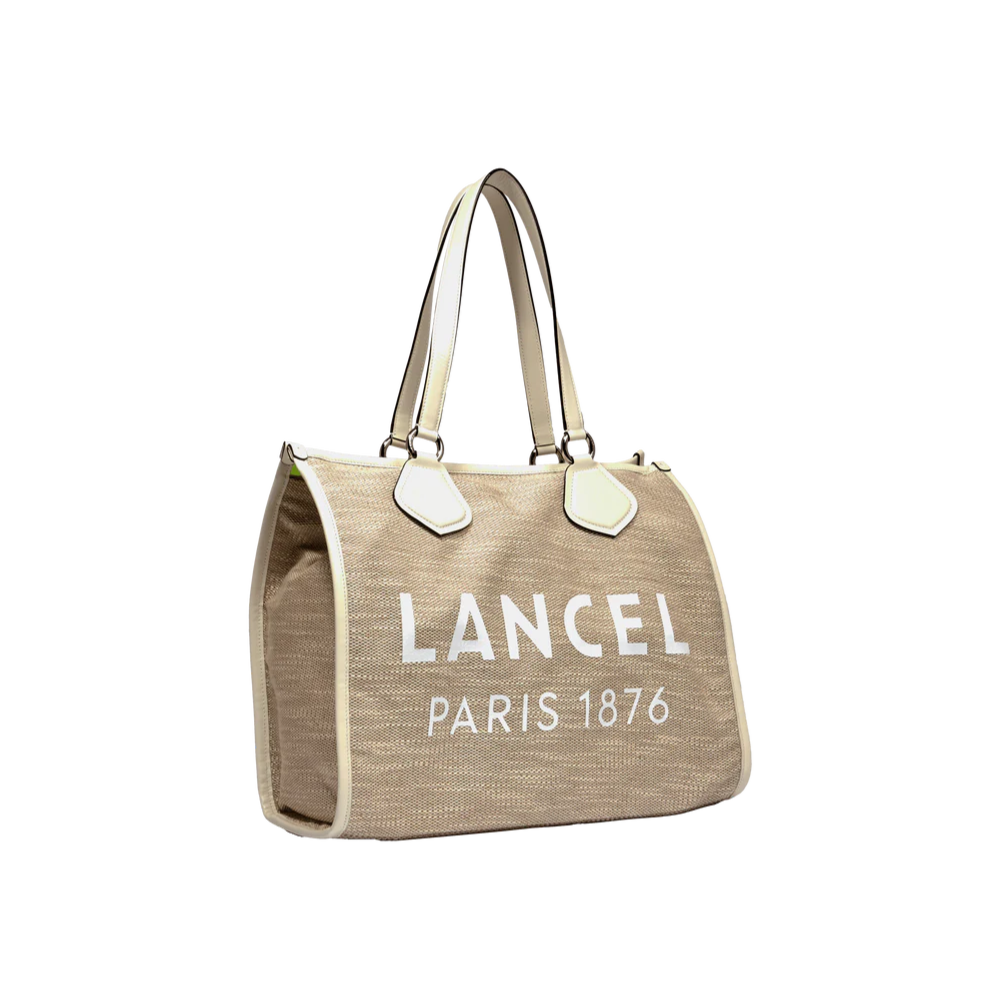 Tote L Natural White-Lancel-Sacs-Maroquinerie Fortunas-Mouscron