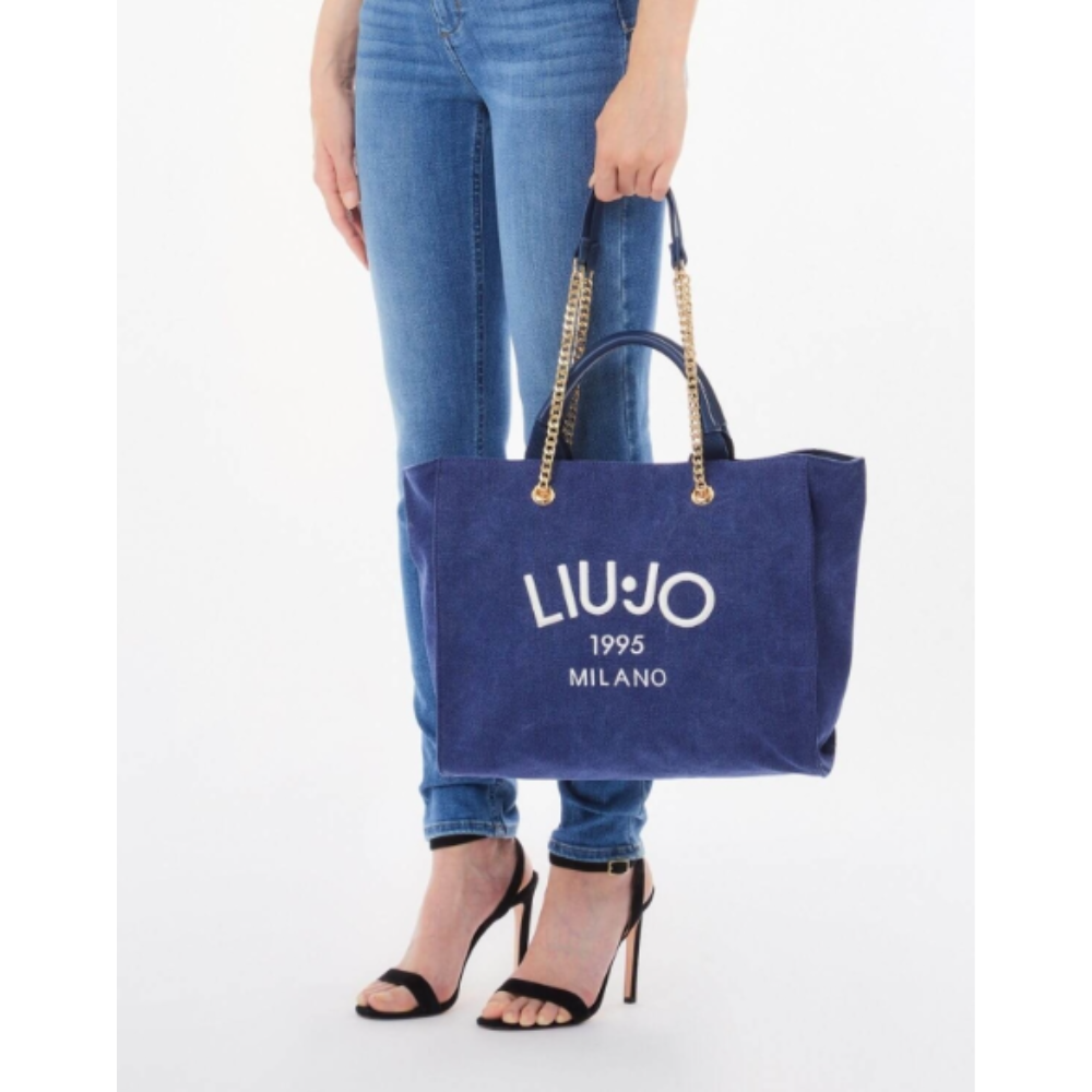 Tote Logo Blue-Liu-Jo-Sacs-Maroquinerie Fortunas-Mouscron