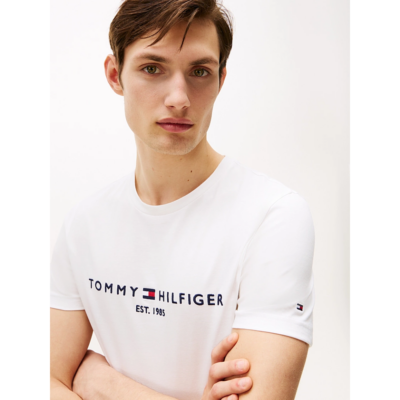 Tee-Shirt Logo White-Tommy Hilfiger-Vêtements & Co.-Maroquinerie Fortunas-Mouscron