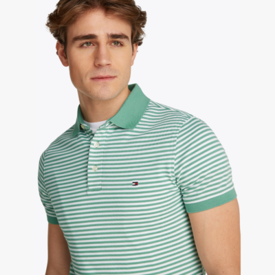 Polo Slim Stripes-Tommy Hilfiger-Vêtements & Co.-Maroquinerie Fortunas-Mouscron
