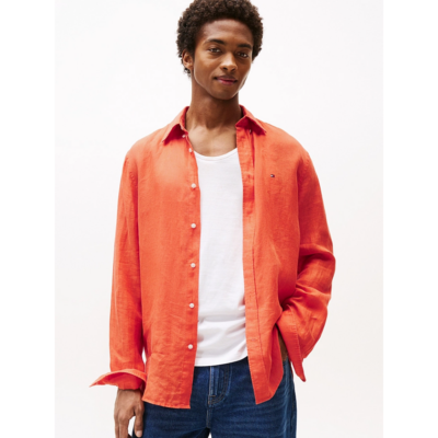 Chemise Orange-Tommy Hilfiger-Vêtements & Co.-Maroquinerie Fortunas-Mouscron