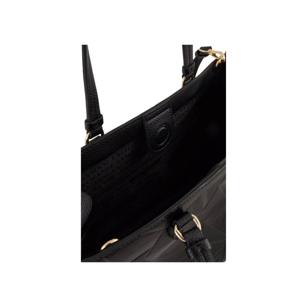 Gynger Tote Logo Black-Armani-Sacs-Maroquinerie Fortunas-Mouscron