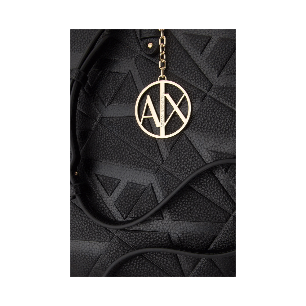 Gynger Tote Logo Black-Armani-Sacs-Maroquinerie Fortunas-Mouscron