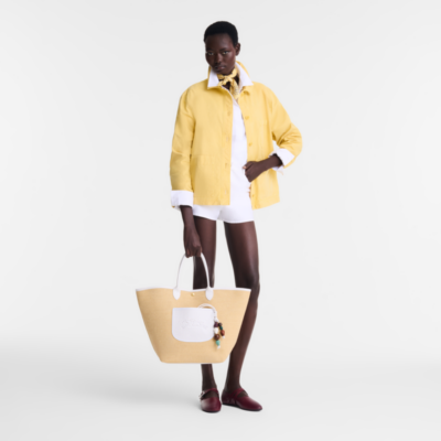 Panier L Pliage Blanc-Longchamp-Sacs-Maroquinerie Fortunas-Mouscron
