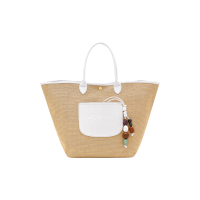 Panier L Pliage Blanc-Longchamp-Sacs-Maroquinerie Fortunas-Mouscron