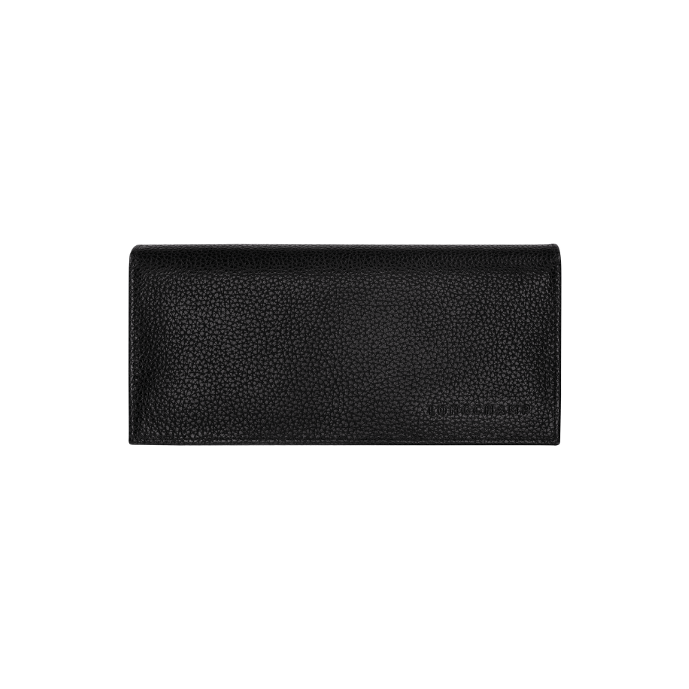 Foulonné Portefeuille Rabat Noir-Longchamp-Petite Maroquinerie-Maroquinerie Fortunas-Mouscron