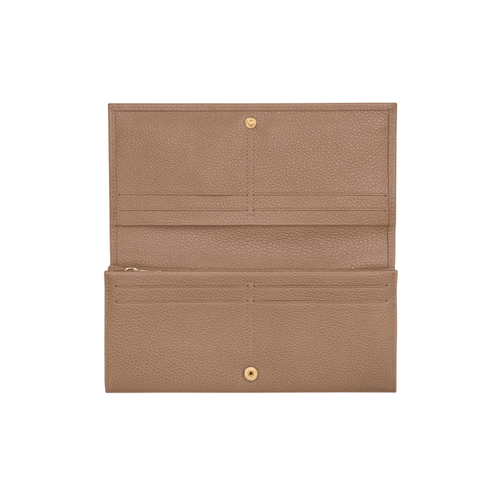 Foulonné Portefeuille Rabat Biscuit-Longchamp-Petite Maroquinerie-Maroquinerie Fortunas-Mouscron