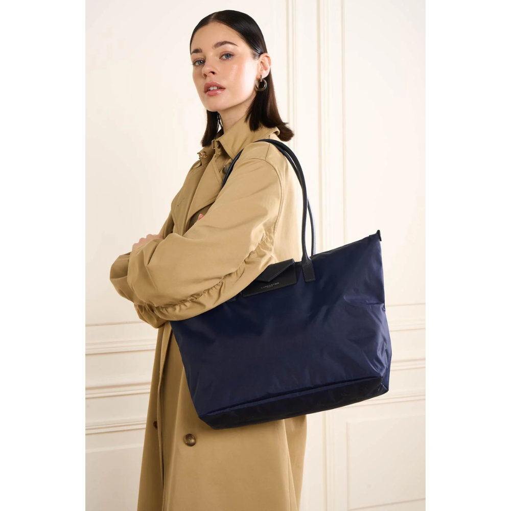 Cabas Shopper L Bleu-Lancaster-Sacs-Maroquinerie Fortunas-Mouscron