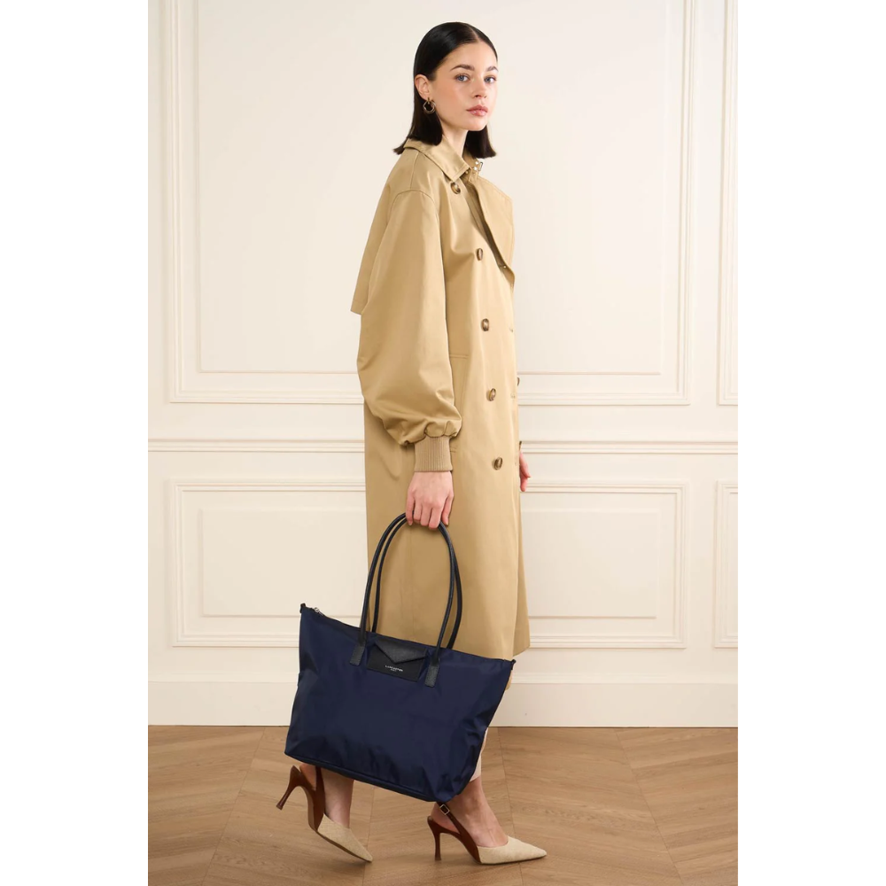 Cabas Shopper L Bleu-Lancaster-Sacs-Maroquinerie Fortunas-Mouscron