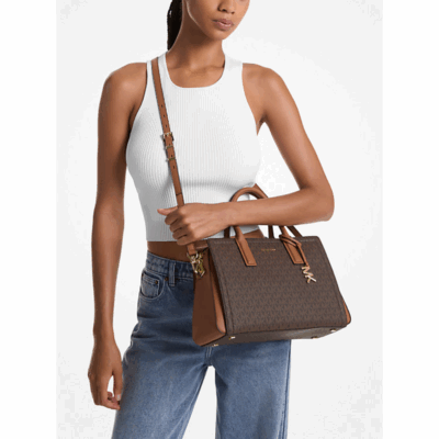 Leila Satchel Logo-Michael Kors-Sacs-Maroquinerie Fortunas-Mouscron