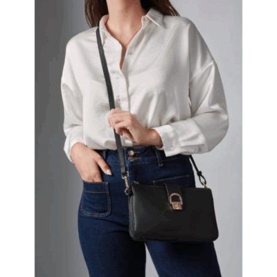 Equestre Crossbody Noir-Etrier-Sacs-Maroquinerie Fortunas-Mouscron
