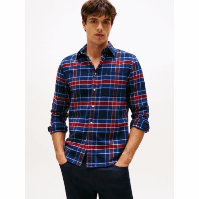 Chemise Flannel Tartan-Tommy Hilfiger-Vêtements & Co.-Maroquinerie Fortunas-Mouscron