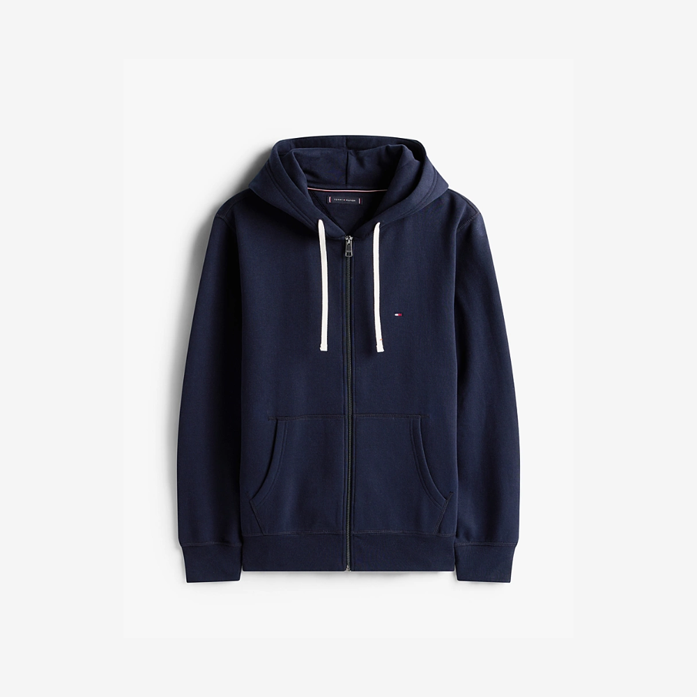 Sweat Hoody Zip Blue-Tommy Hilfiger-Vêtements-Maroquinerie Fortunas-Mouscron