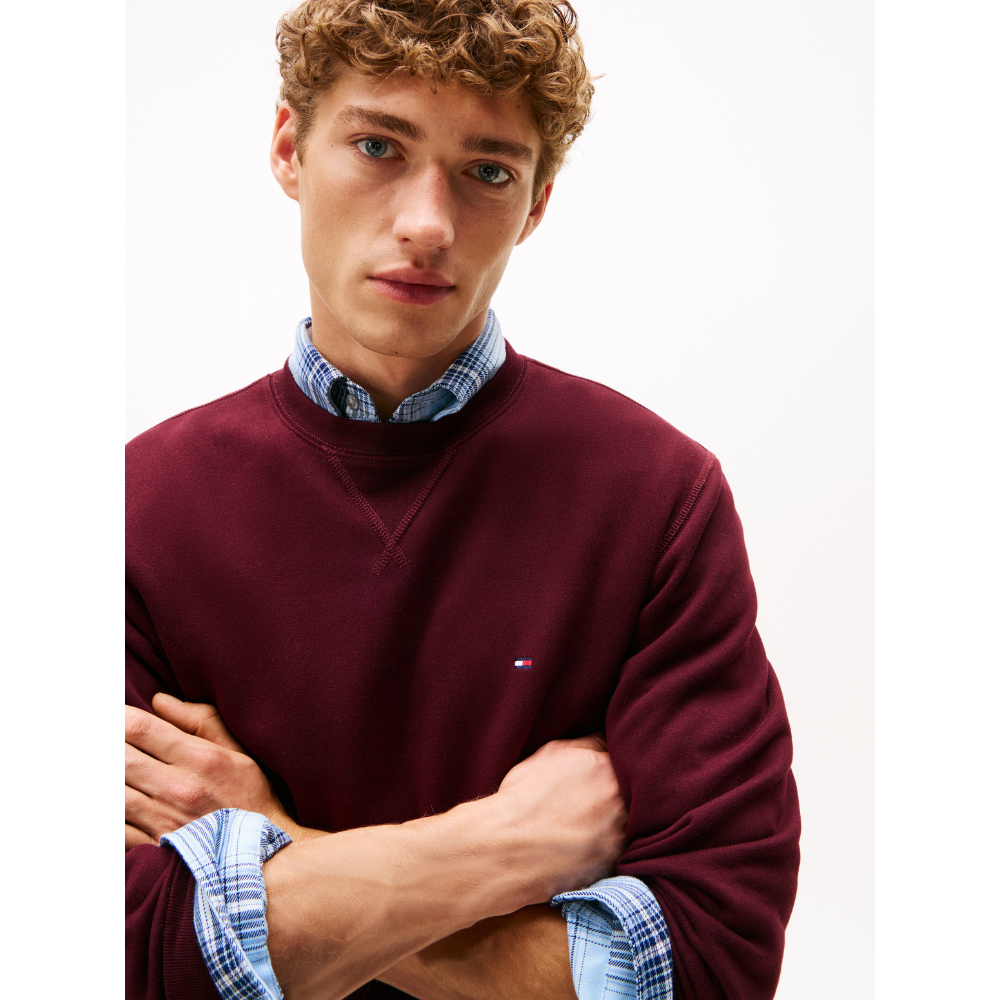 Sweat Burgundy-Tommy Hilfiger-Vêtements-Maroquinerie Fortunas-Mouscron