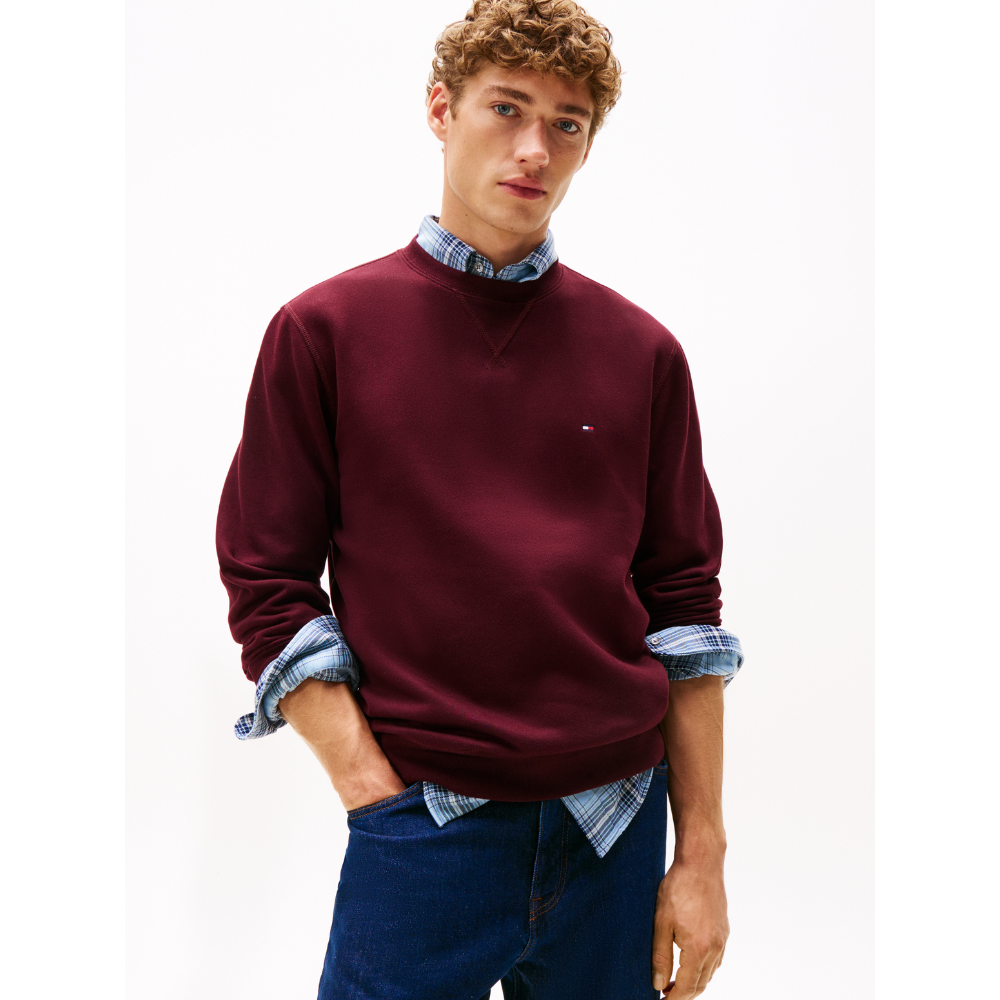 Sweat Burgundy-Tommy Hilfiger-Vêtements-Maroquinerie Fortunas-Mouscron