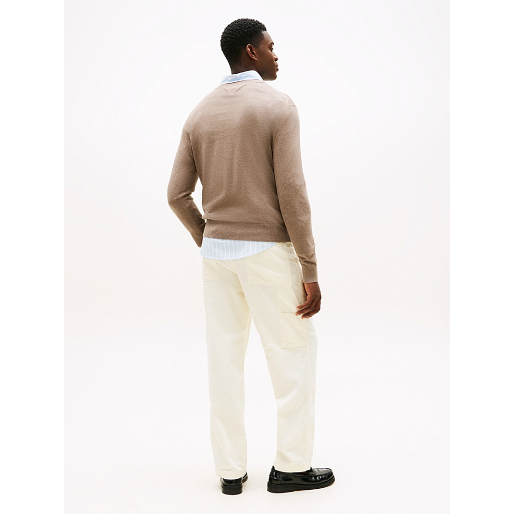 Sweat Fleece Beige-Tommy Hilfiger-Vêtements-Maroquinerie Fortunas-Mouscron