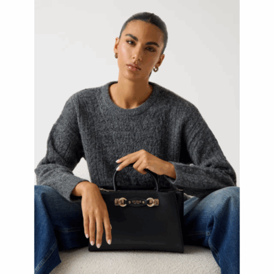 Mimina Satchel Black-Guess-Sacs-Maroquinerie Fortunas-Mouscron