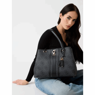 Erenia Tote Coal Logo-Guess-Sacs-Maroquinerie Fortunas-Mouscron