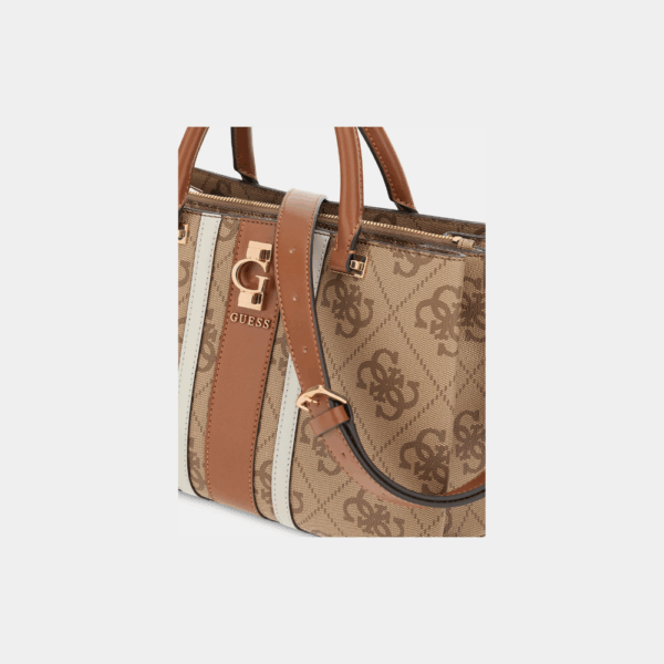 Erenia Satchel Latte Logo-Guess-Sacs-Maroquinerie Fortunas-Mouscron