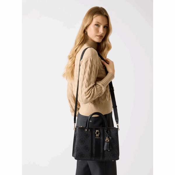 Erenia Satchel Coal Logo-Guess-Sacs-Maroquinerie Fortunas-Mouscron